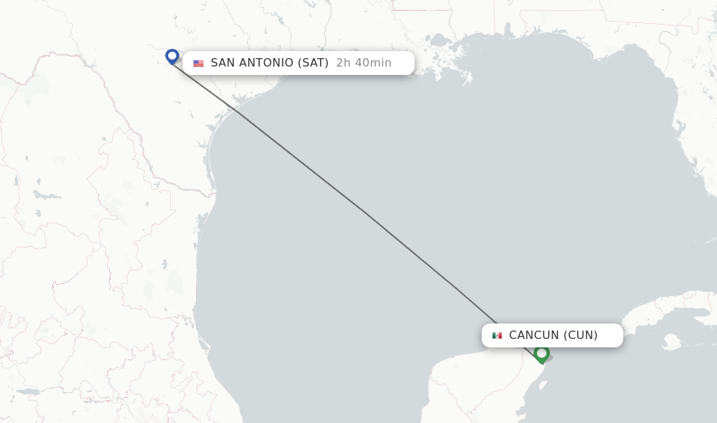 Direct non stop Flights From Cancun To San Antonio Schedules 