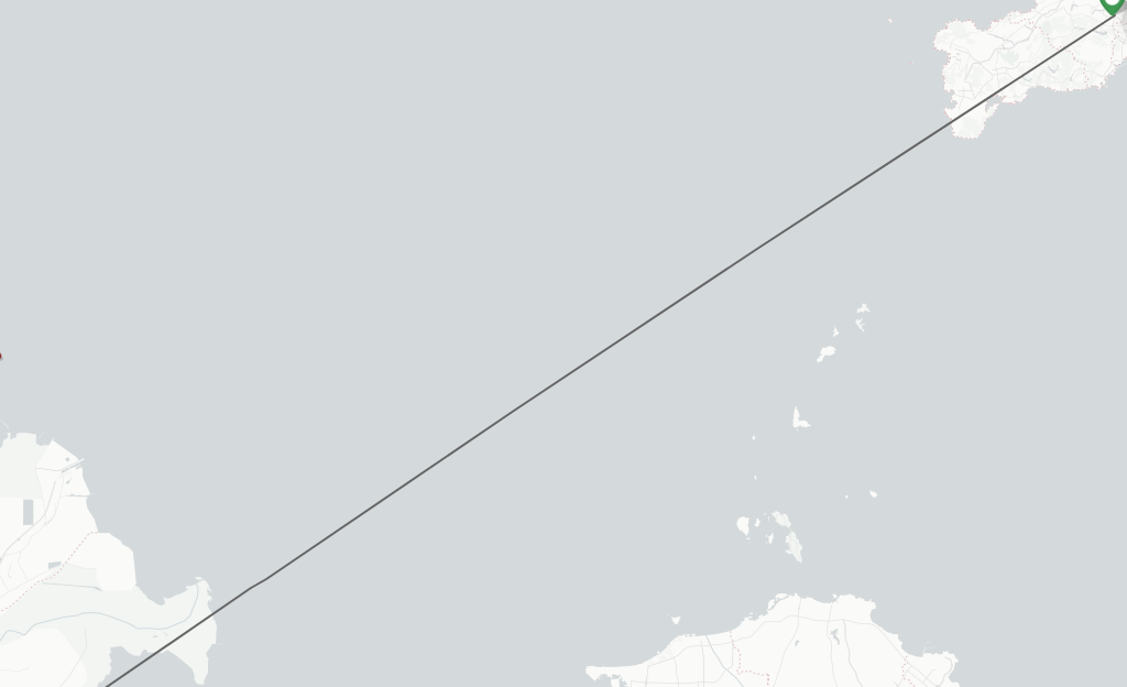 Flights from Dalian to Dongying route map