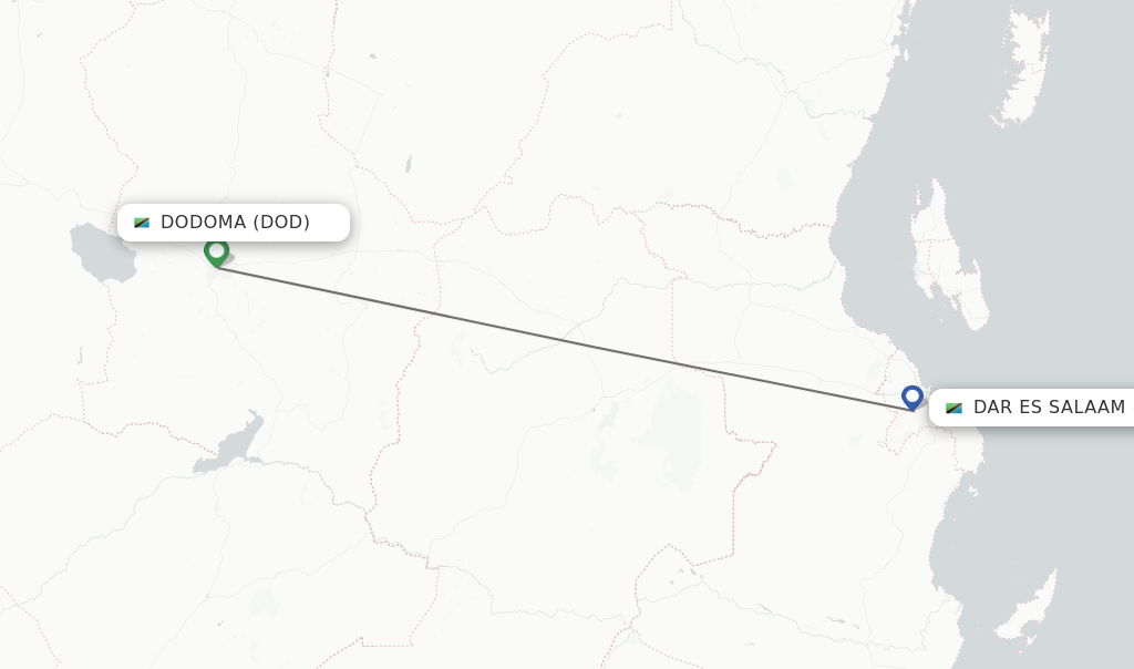 Direct non stop Flights From Dodoma To Dar Es Salaam Schedules 