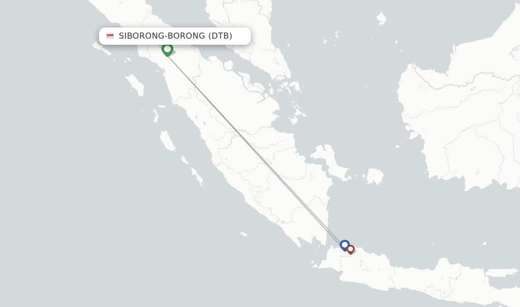Siborong-Borong flight map