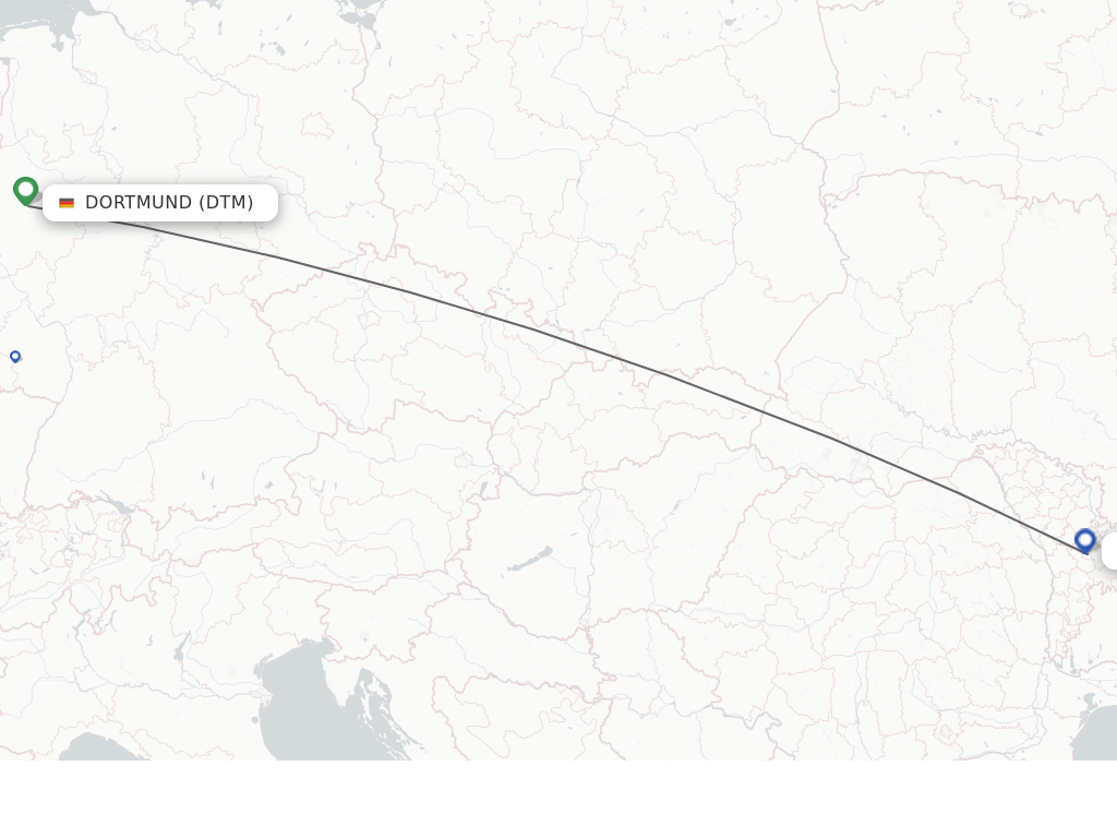 Flights from Dortmund to Chisinau route map