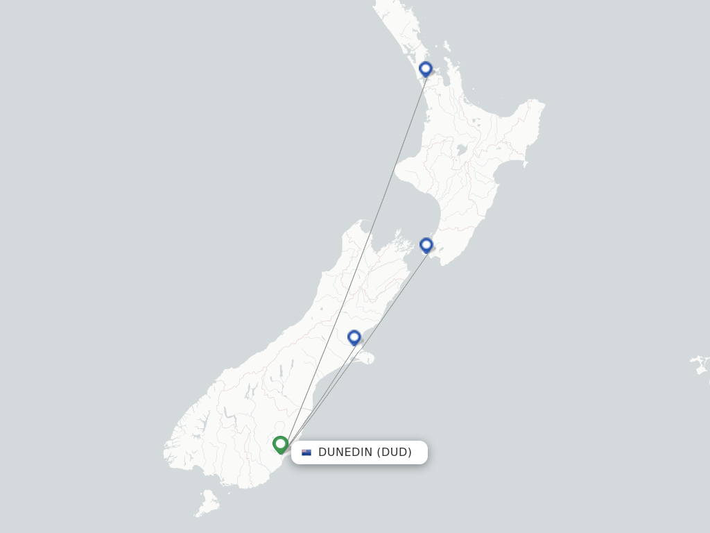 Dunedin DUD route map