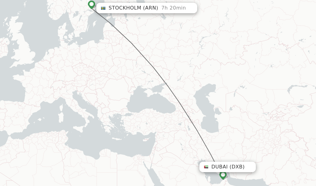 (non-stop) from Dubai Stockholm - schedules - FlightsFrom.com