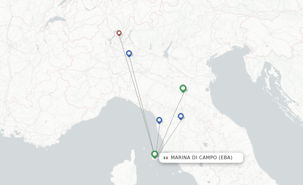 Marina Di Campo EBA route map