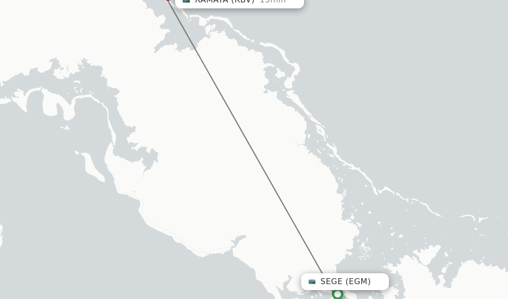 Flights from Sege to Ramata route map