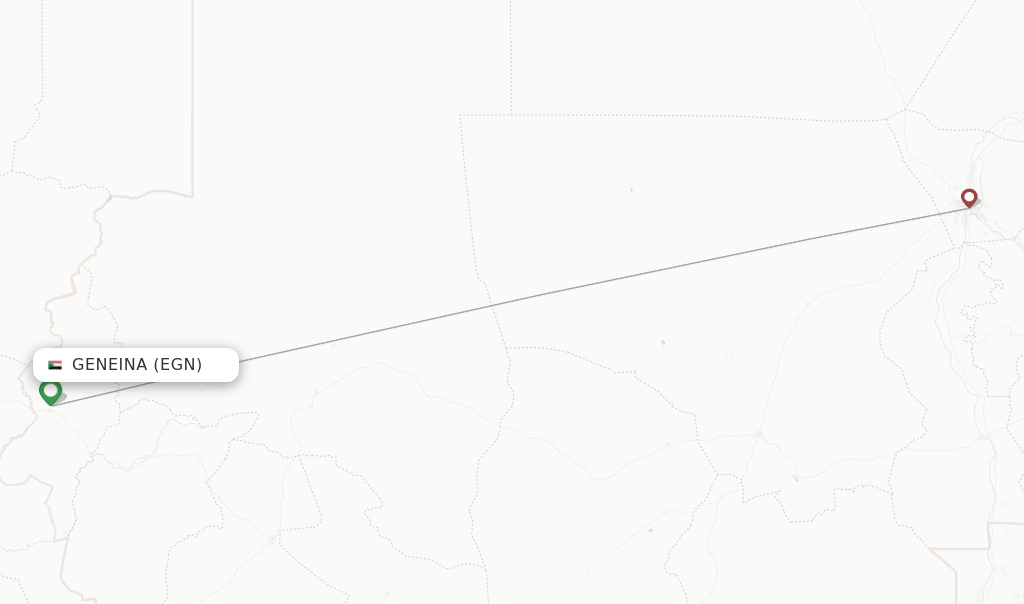 Geneina flight map