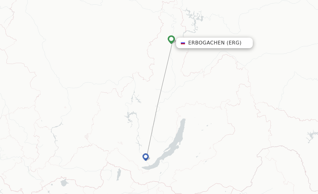 Erbogachen ERG route map