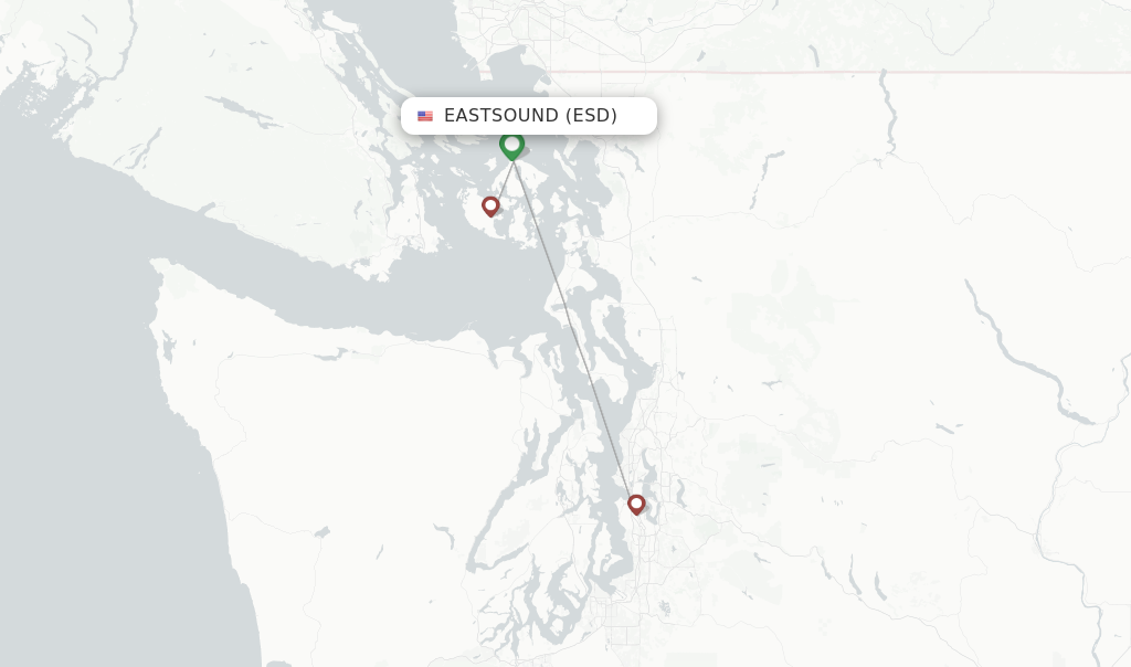 Eastsound flight map
