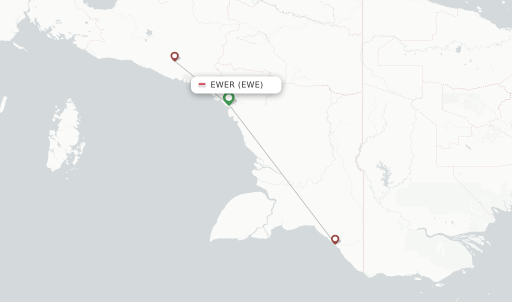 Ewer flight map