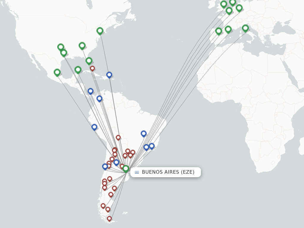 Flights from Buenos Aires to Resistencia route map
