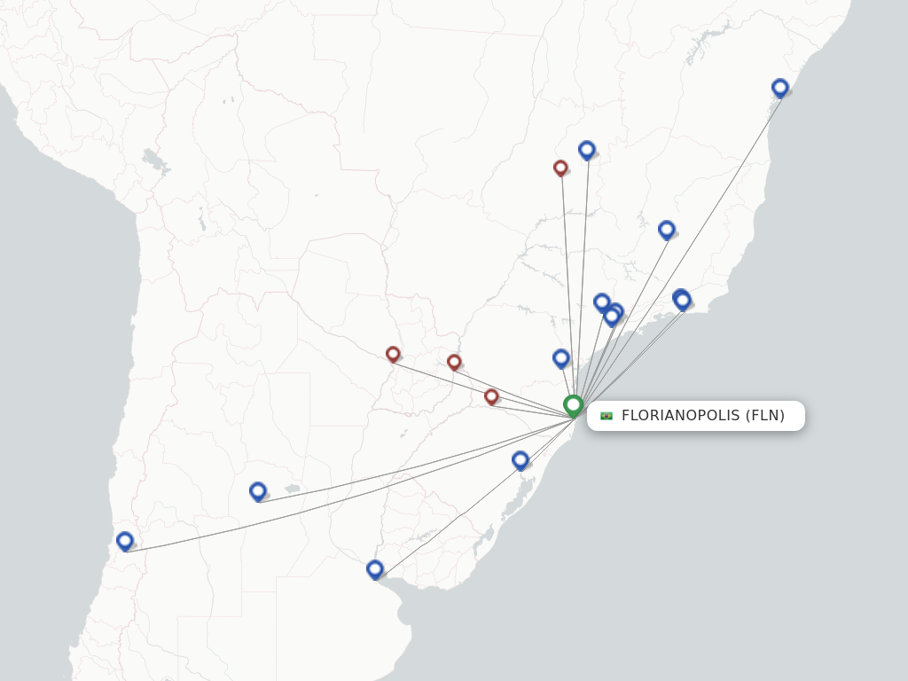 Florianopolis FLN route map