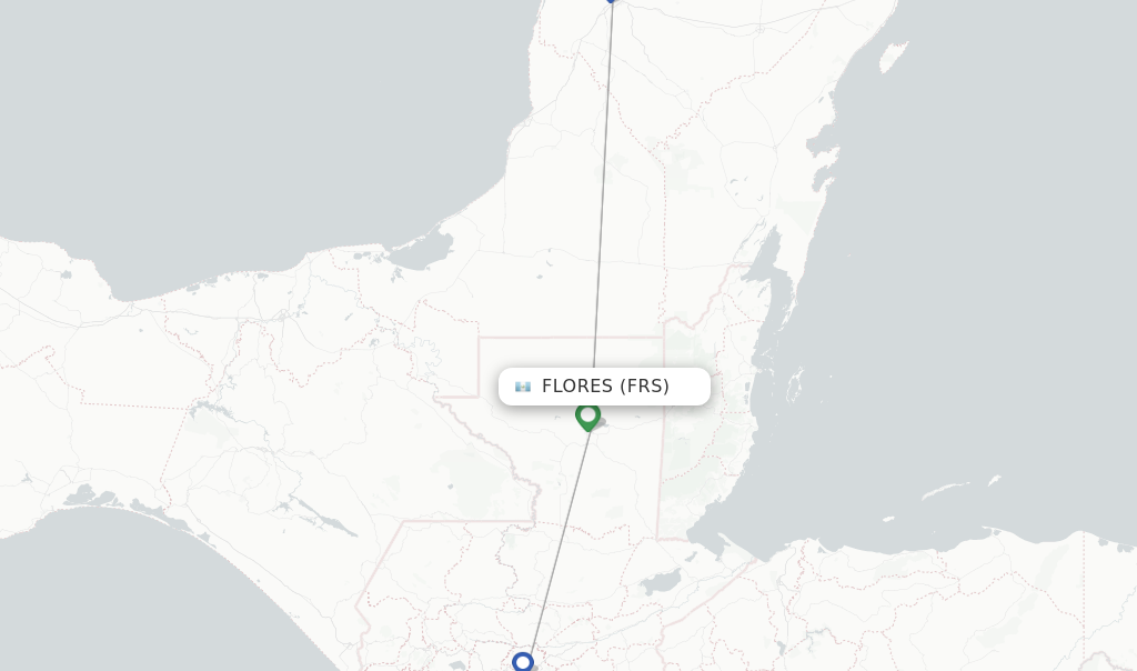 Route map with flights from Flores with TAG