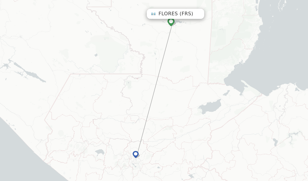 Route map with flights from Flores with AVIANCA