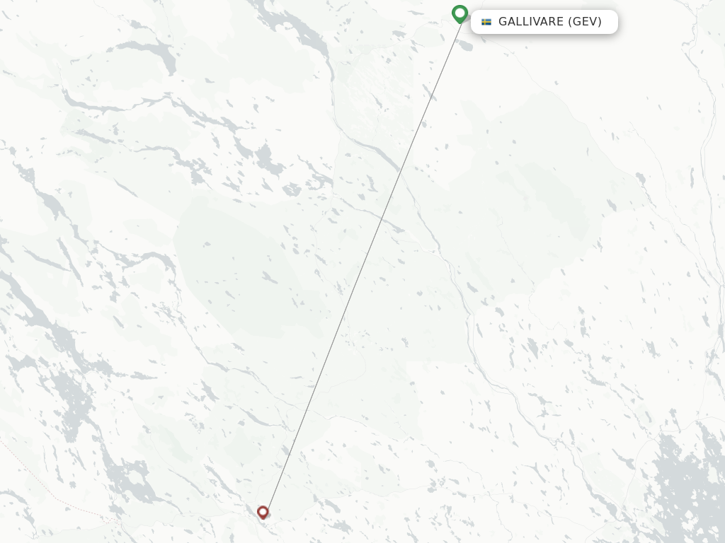Gallivare GEV route map