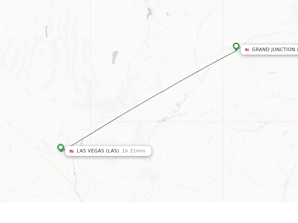 Flights from Grand Junction to Las Vegas route map