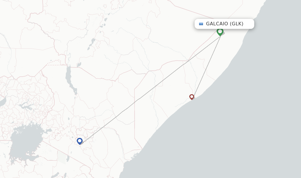 Galcaio flight map