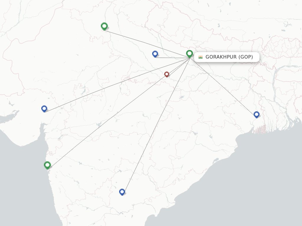 Gorakhpur GOP route map