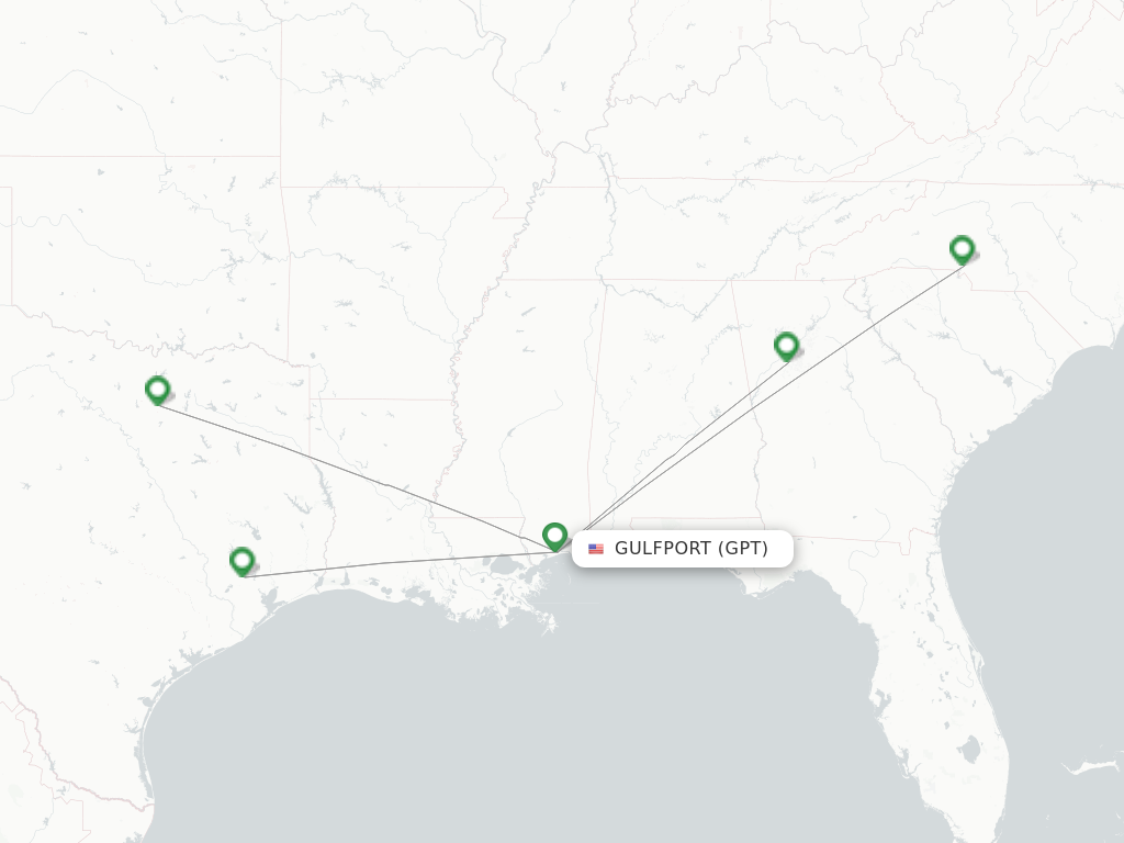 Gulfport GPT route map