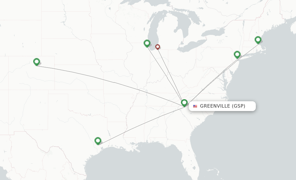 United flights from Greenville, GSP - FlightsFrom.com