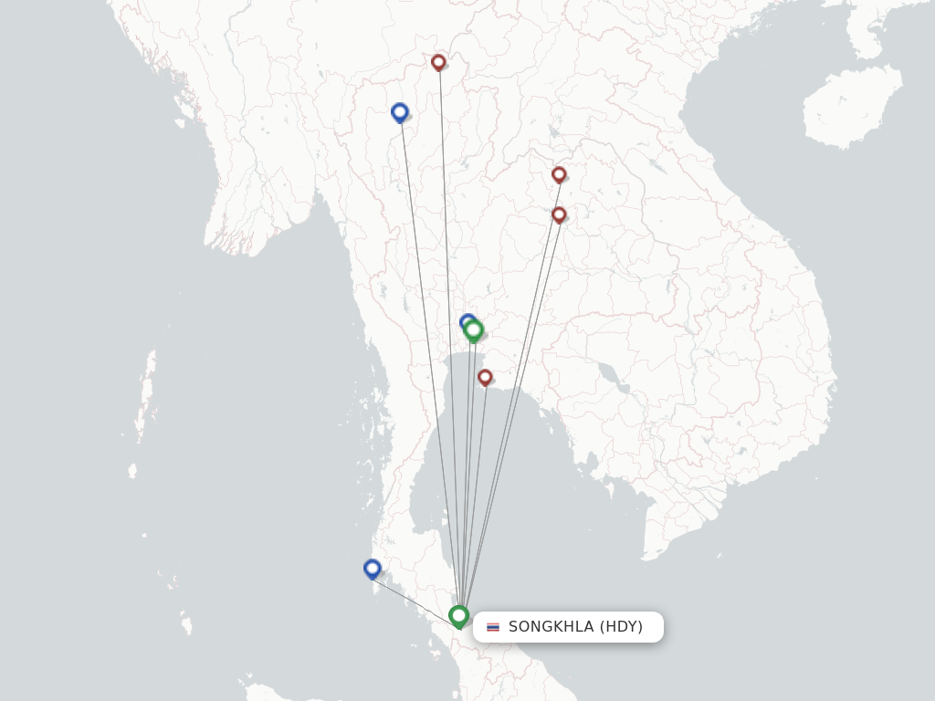 Hat Yai HDY route map