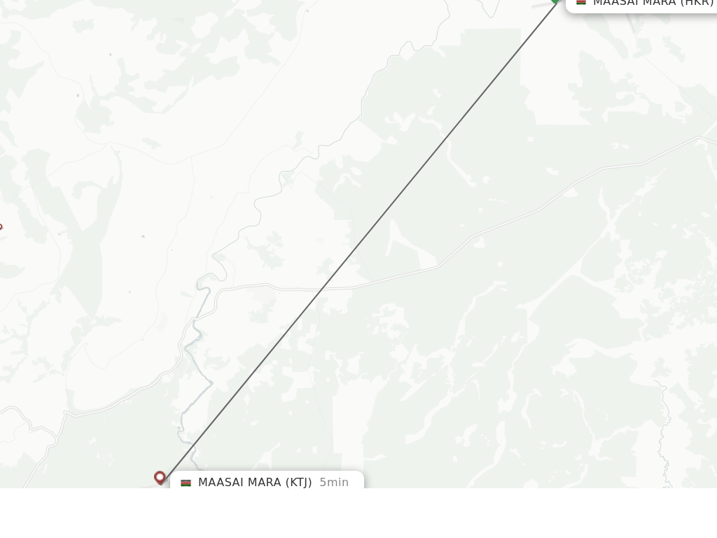 Flights from Maasai Mara to Maasai Mara route map