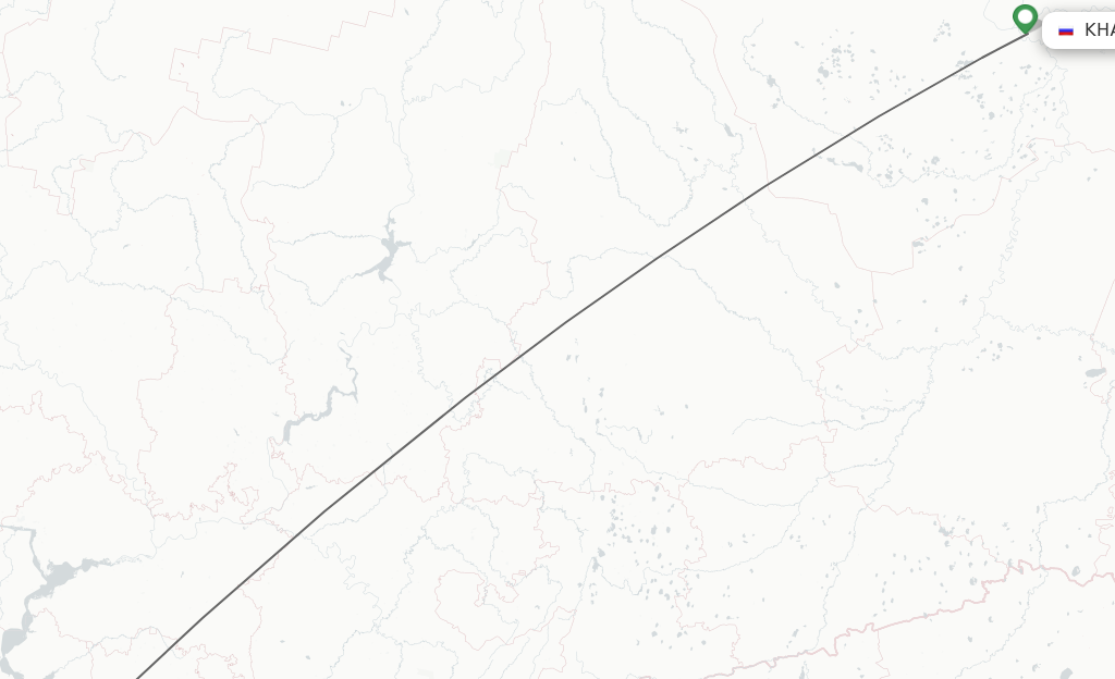 Flights from Khanty-Mansiysk to Samara route map