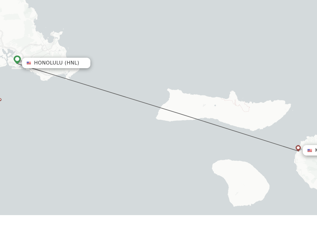 Flights from Honolulu to Kapalua route map