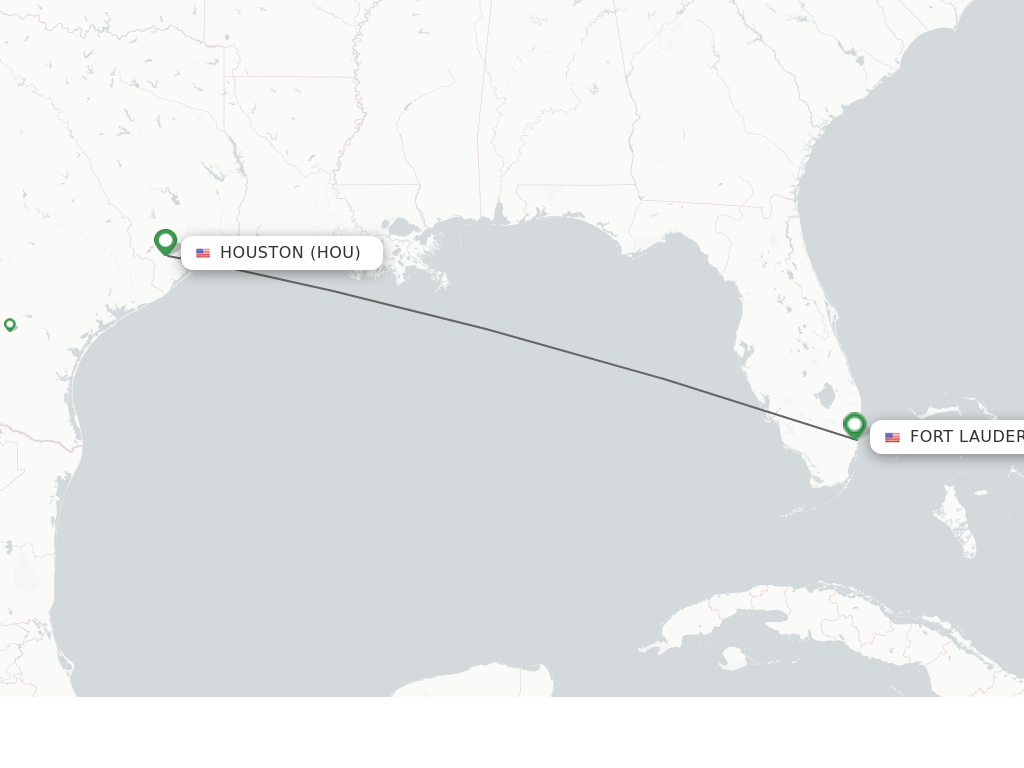Direct (non-stop) flights from Houston to Fort Lauderdale - schedules
