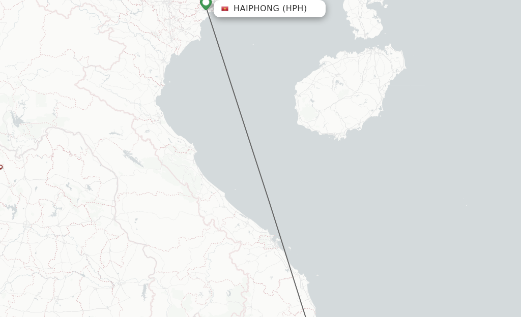 Flights from Haiphong to Qui Nhon route map