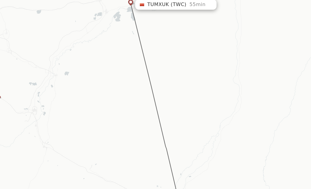 Flights from Hotan to Tumushuke route map
