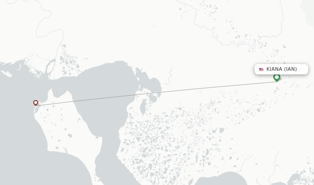 Kiana flight map