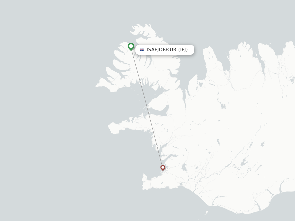 Isafjorður IFJ route map