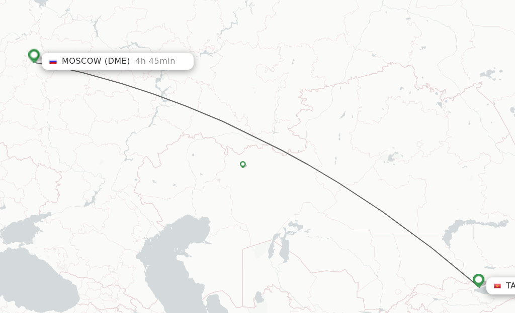 Flights from Tamchy to Moscow route map