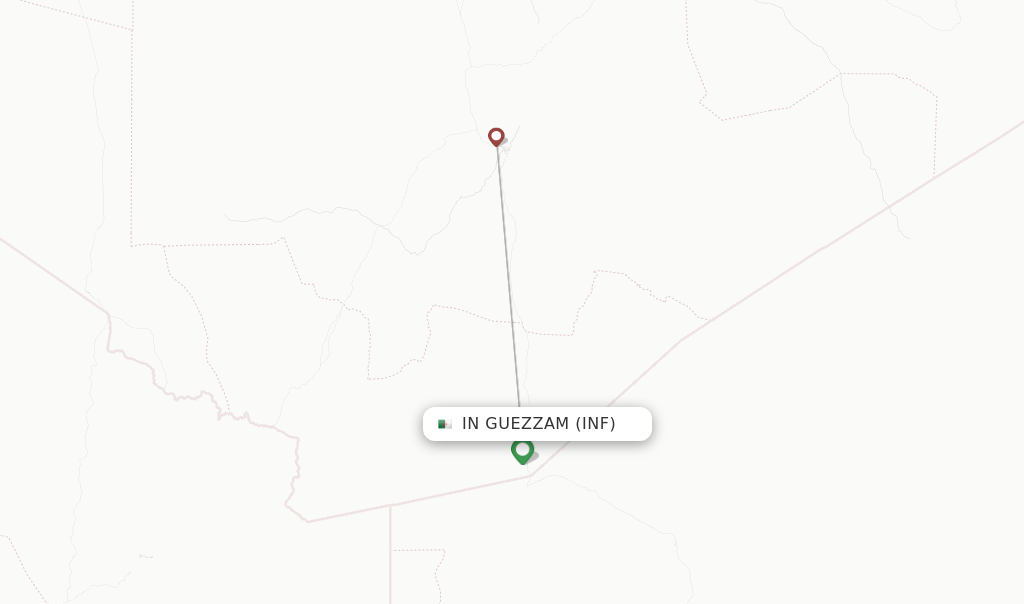 In Guezzam flight map