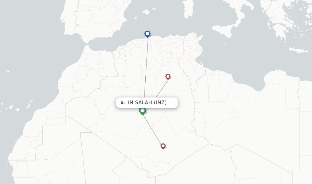 In Salah flight map