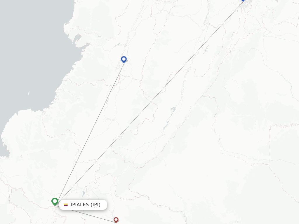 Ipiales IPI route map