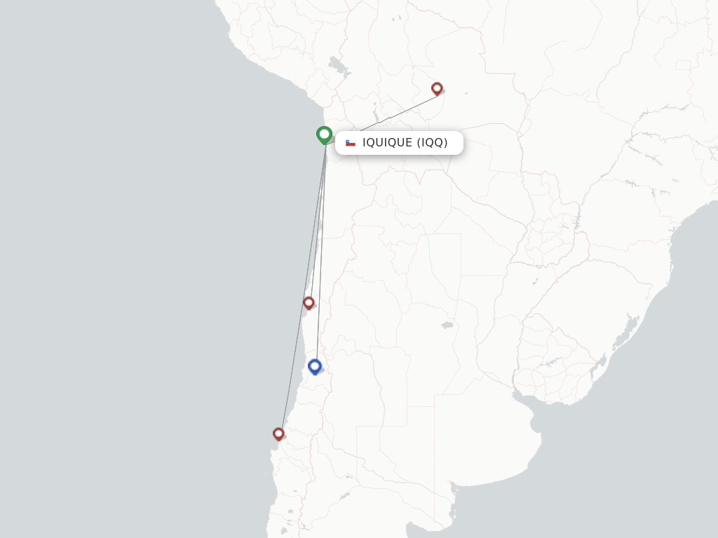 Iquique IQQ route map