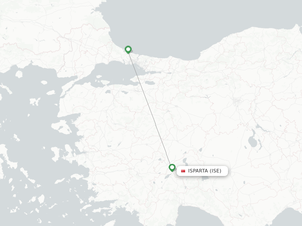 Isparta ISE route map