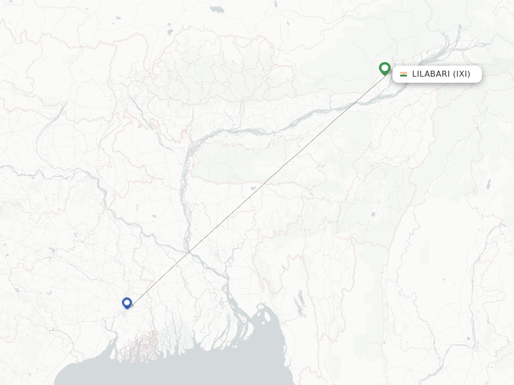 Flights from Lilabari to Umroi route map