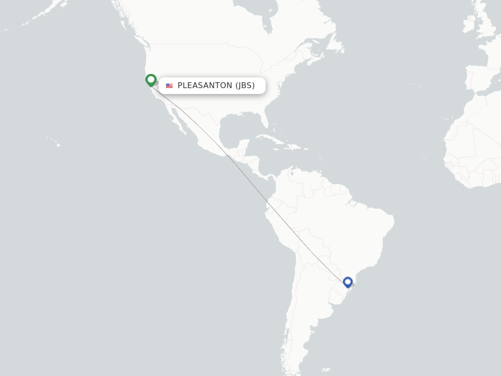 Flights from Sao Borja to Porto Alegre route map