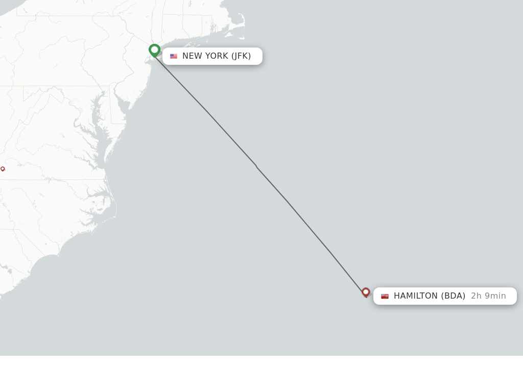 Direct (nonstop) flights from New York to Bermuda schedules