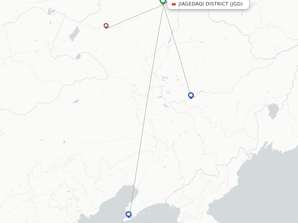 Jiagedaqi District JGD route map