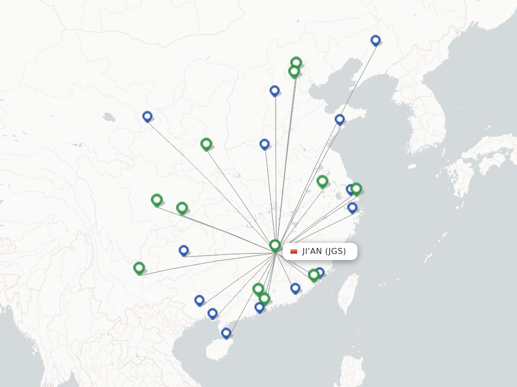 Ji'An JGS route map