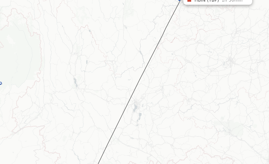 Flights from Jinghong to Yibin route map