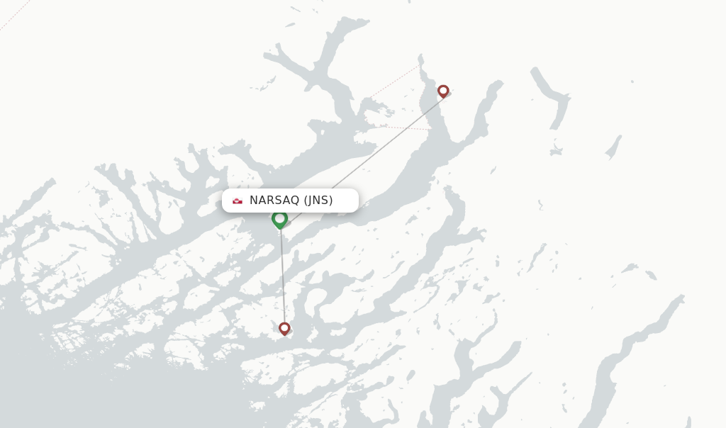 Narsaq flight map