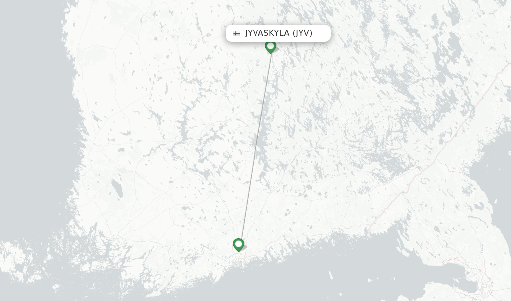 Jyvaskyla flight map