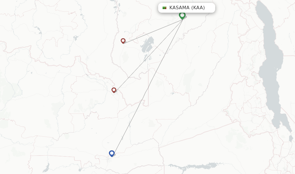 Kasama flight map