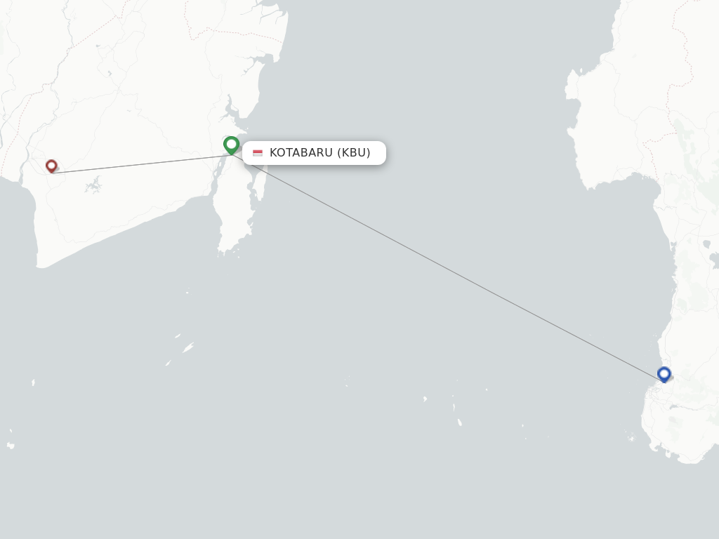 Kotabaru KBU route map