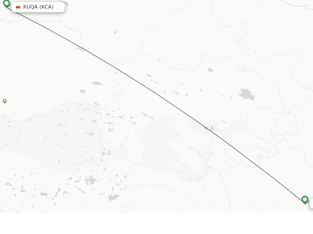 Flights from Kuqa to Chengdu route map