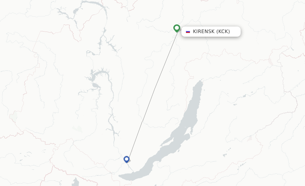 Kirensk KCK route map